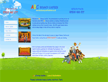 Tablet Screenshot of abcbouncycastlesluton.co.uk